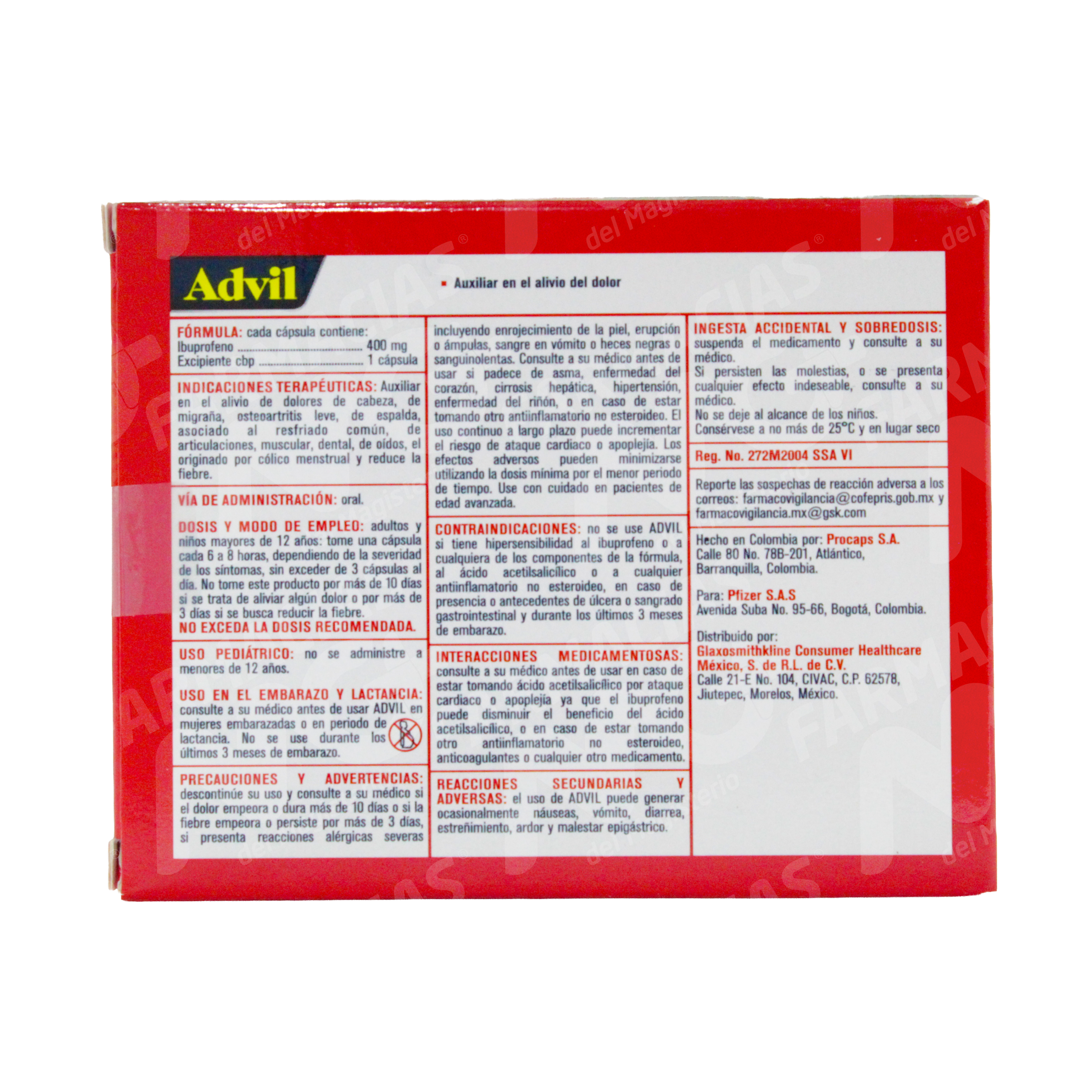 ADVIL MAX 400 MG CAPS 10