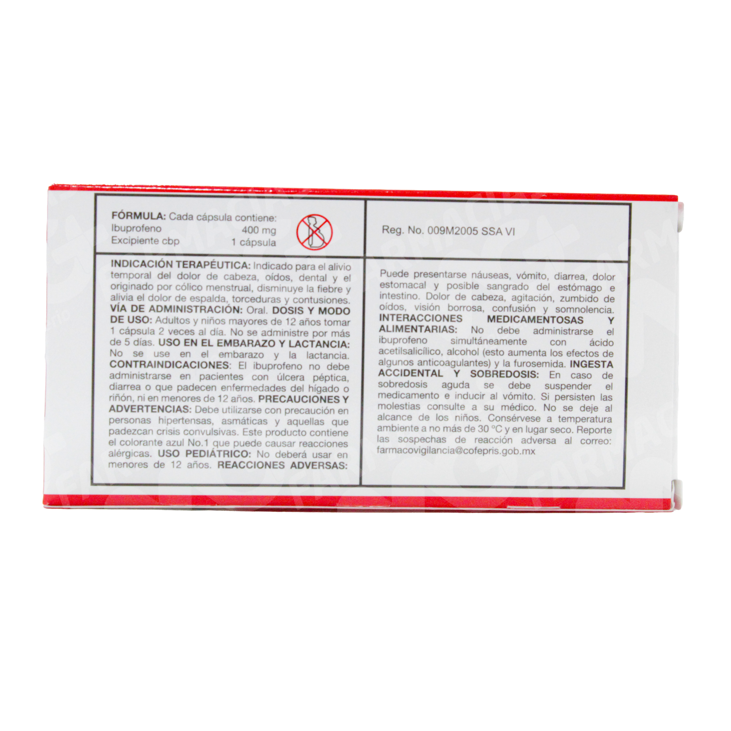 ALGIDOL (IBUPROFENO) 400MG CAP C10 GELPHARMA