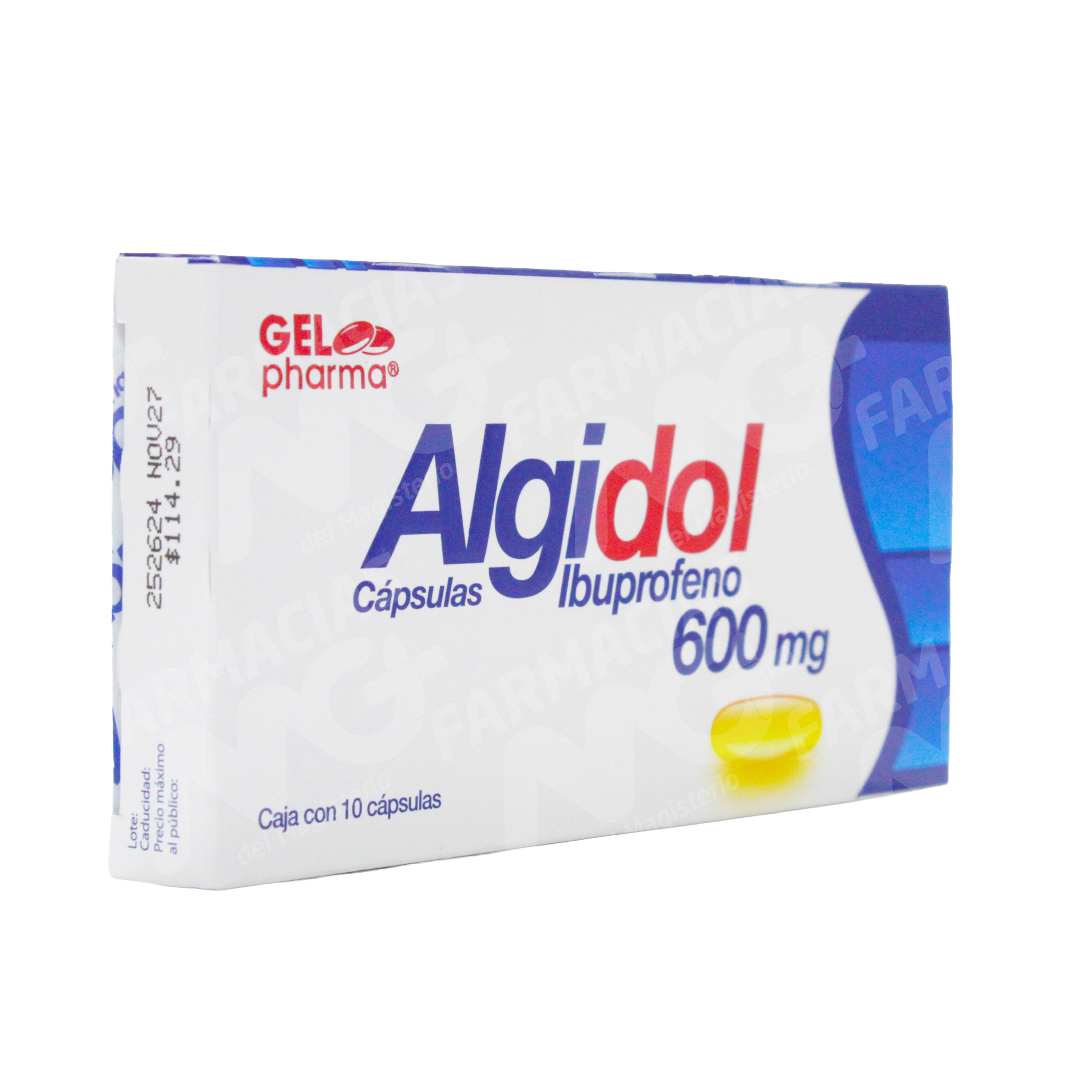 ALGIDOL(IBUPROFENO) 600MG CAP C10 GELPHARMA