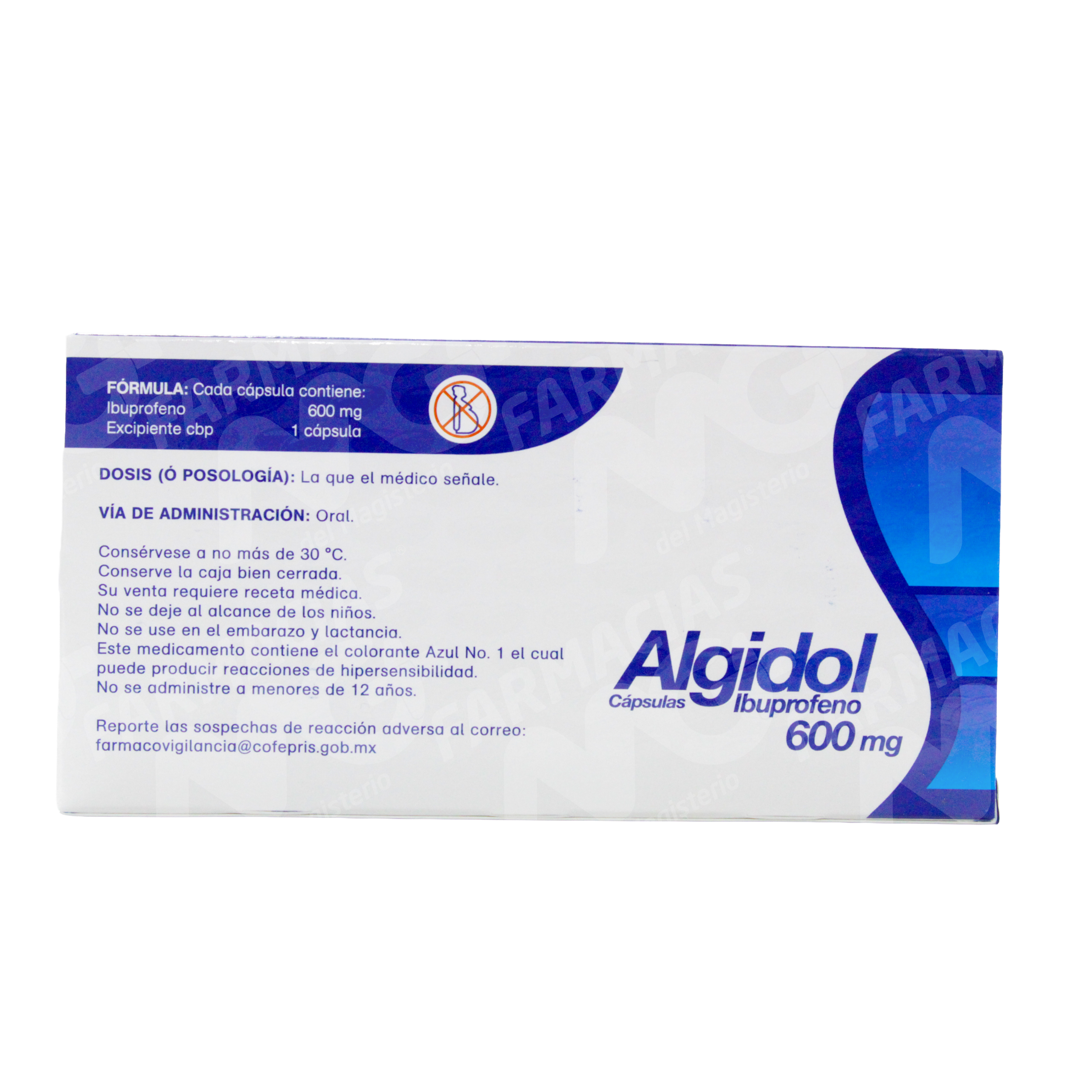 ALGIDOL(IBUPROFENO) 600MG CAP C10 GELPHARMA